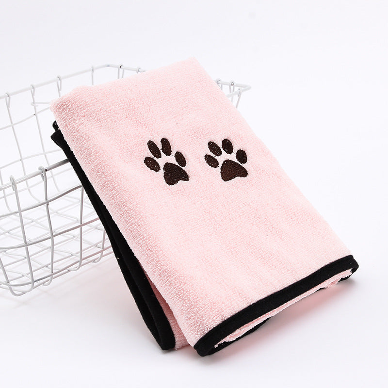 KFX-5559741 Microfiber Pet Towel in Solid Colors for Dogs - Light Blue, Pink, Gray, Deep Blue, Dark Green, Brown