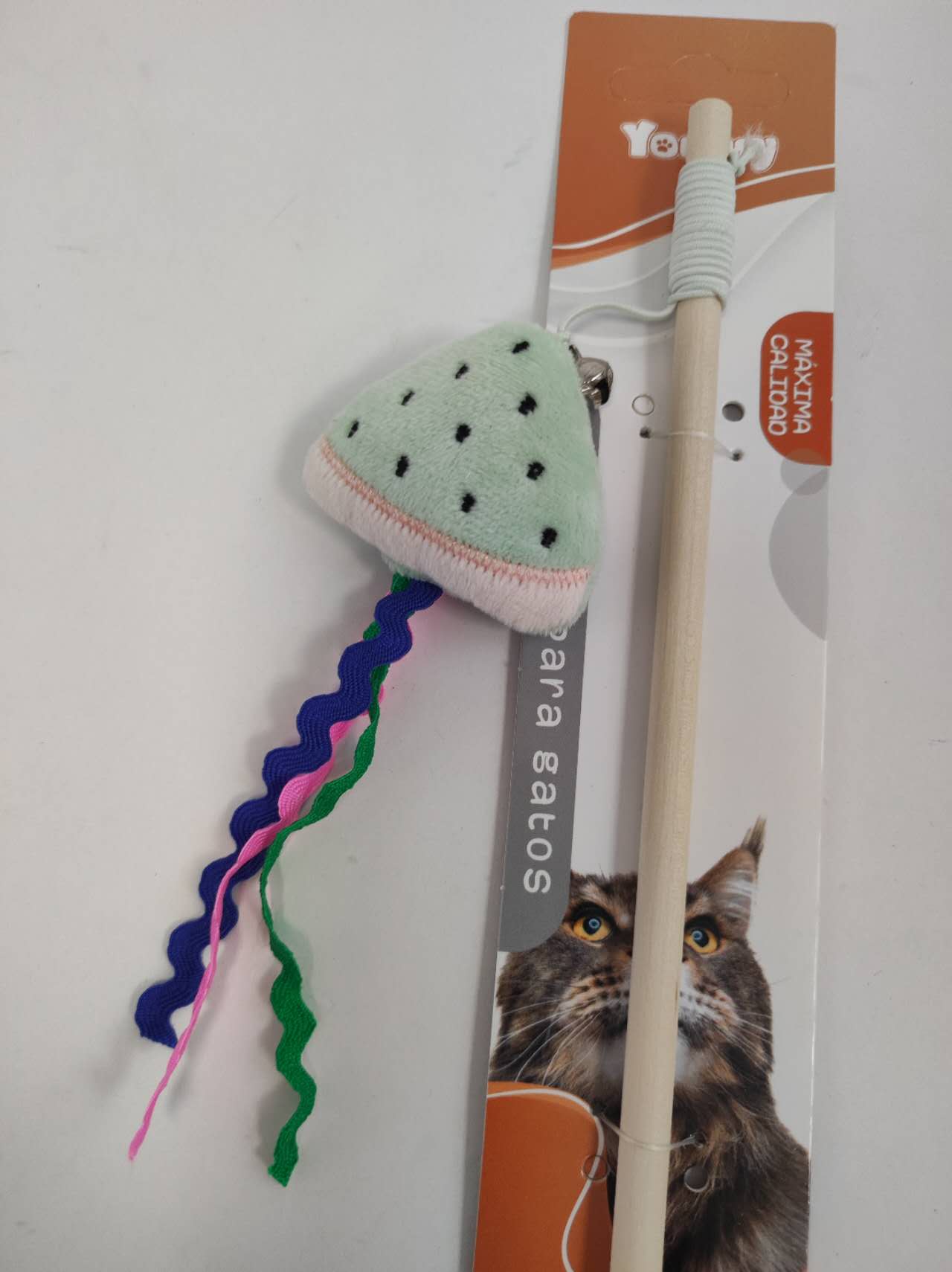 KFX-5560893 Cat Teaser Wand with Fruit-Themed Attachments