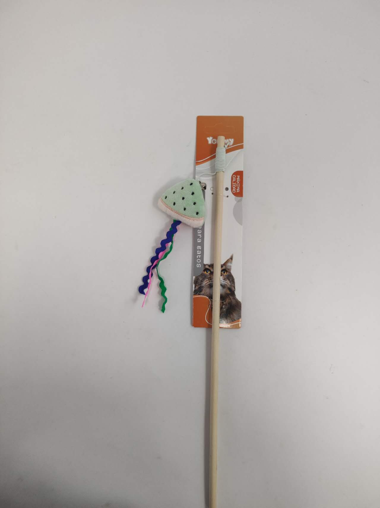 KFX-5560893 Cat Teaser Wand with Fruit-Themed Attachments