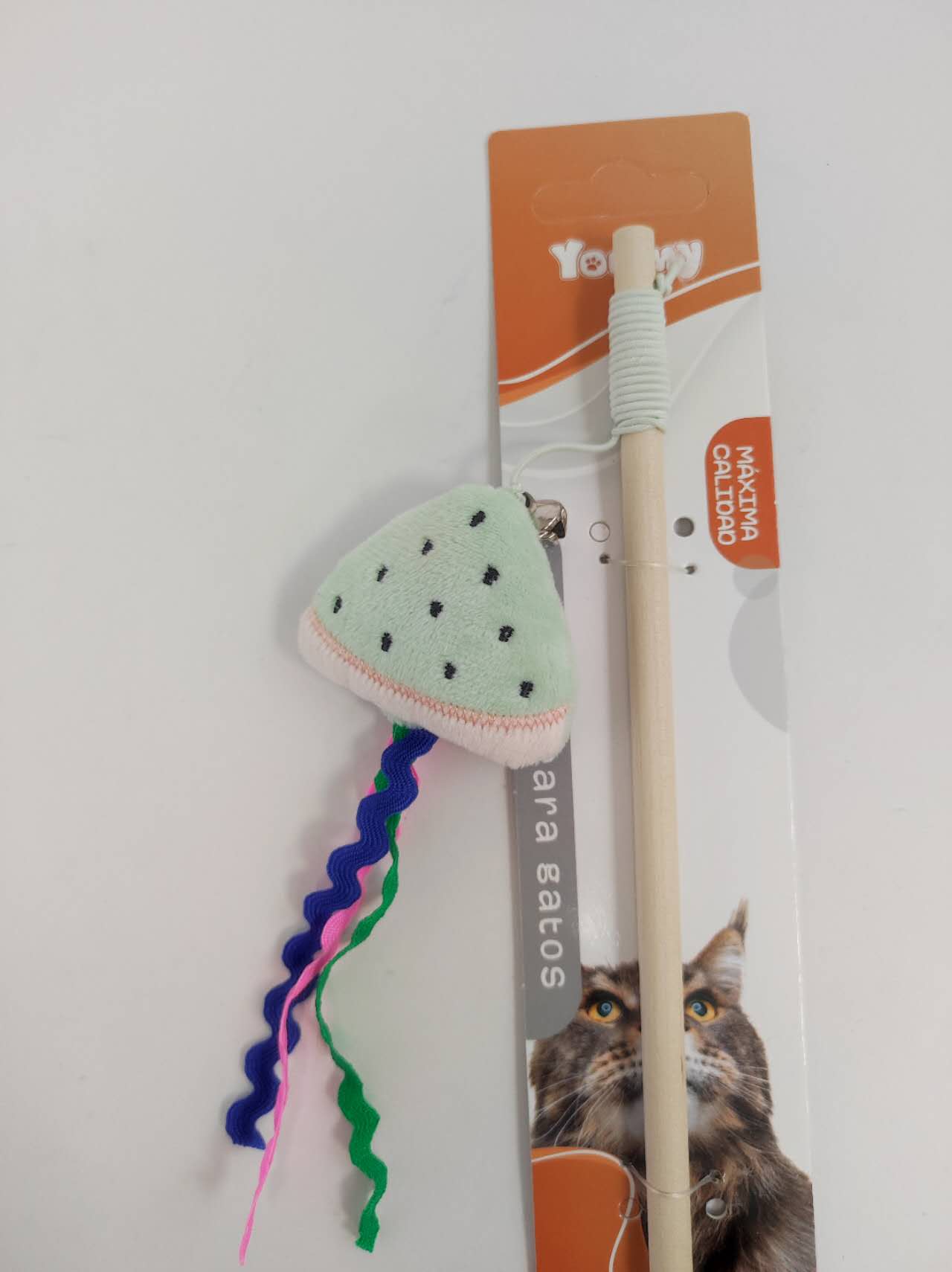 KFX-5560893 Cat Teaser Wand with Fruit-Themed Attachments