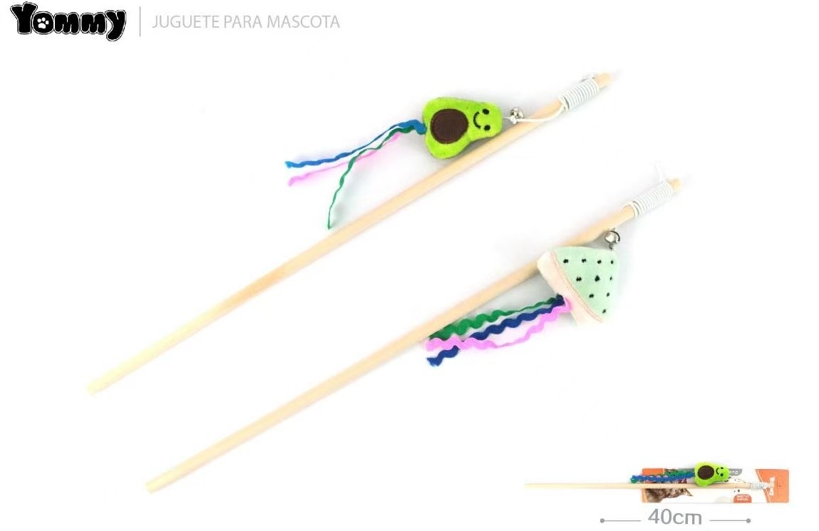 KFX-5560893 Cat Teaser Wand with Fruit-Themed Attachments