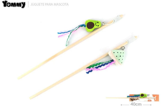 KFX-5560893 Cat Teaser Wand with Fruit-Themed Attachments