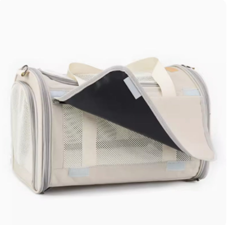 KFX-5562301 Retro Fashion Cat Crossbody Bag - Milky White Oxford Cloth, Breathable Styles with Roller Blinds