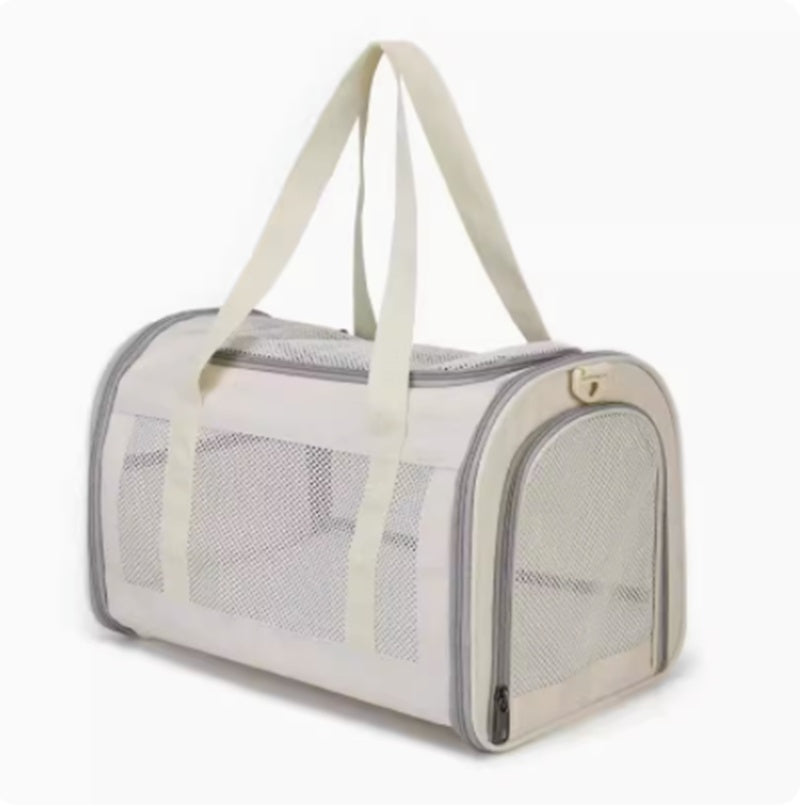 KFX-5562301 Retro Fashion Cat Crossbody Bag - Milky White Oxford Cloth, Breathable Styles with Roller Blinds