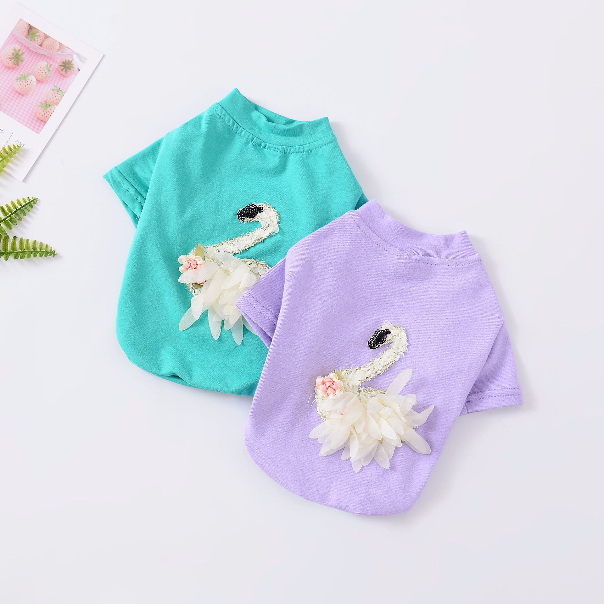 KFX-5564221 Warm Cotton Sweater for Small Dogs - Light Purple and Lake Blue Options Available