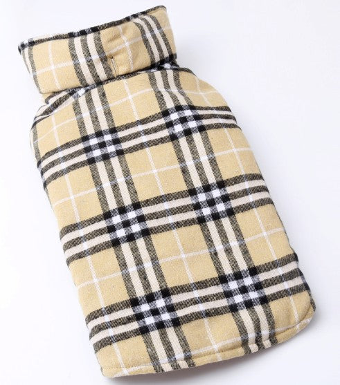 KFX-5564477 Waterproof Tartan Dog Jacket - Outdoor Coat for All Sizes