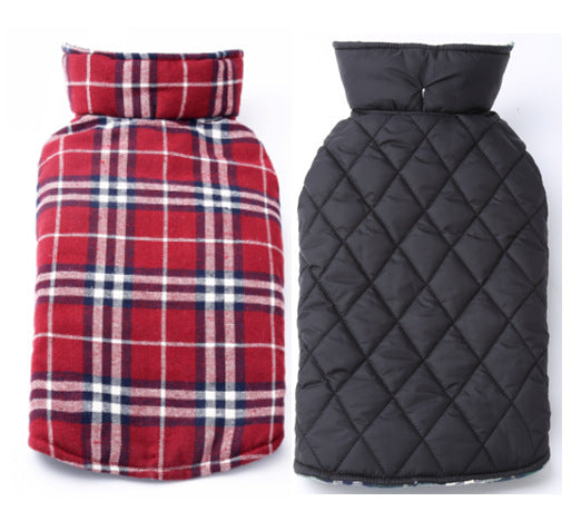 KFX-5564477 Waterproof Tartan Dog Jacket - Outdoor Coat for All Sizes