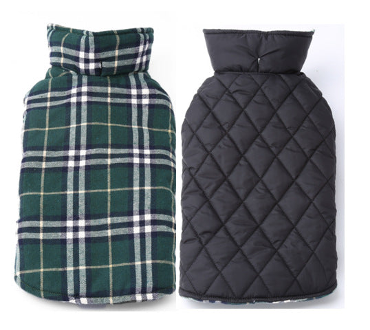 KFX-5564477 Waterproof Tartan Dog Jacket - Outdoor Coat for All Sizes