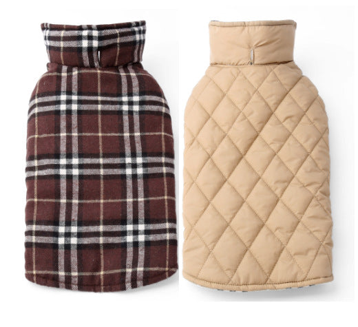 KFX-5564477 Waterproof Tartan Dog Jacket - Outdoor Coat for All Sizes
