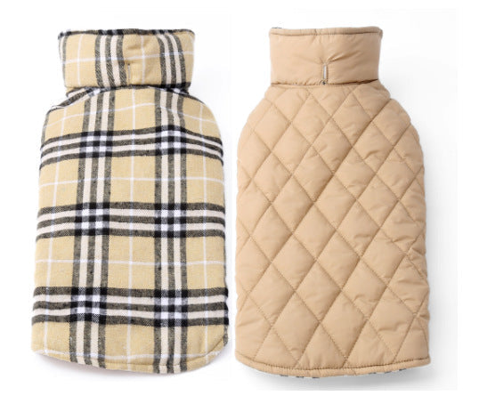 KFX-5564477 Waterproof Tartan Dog Jacket - Outdoor Coat for All Sizes
