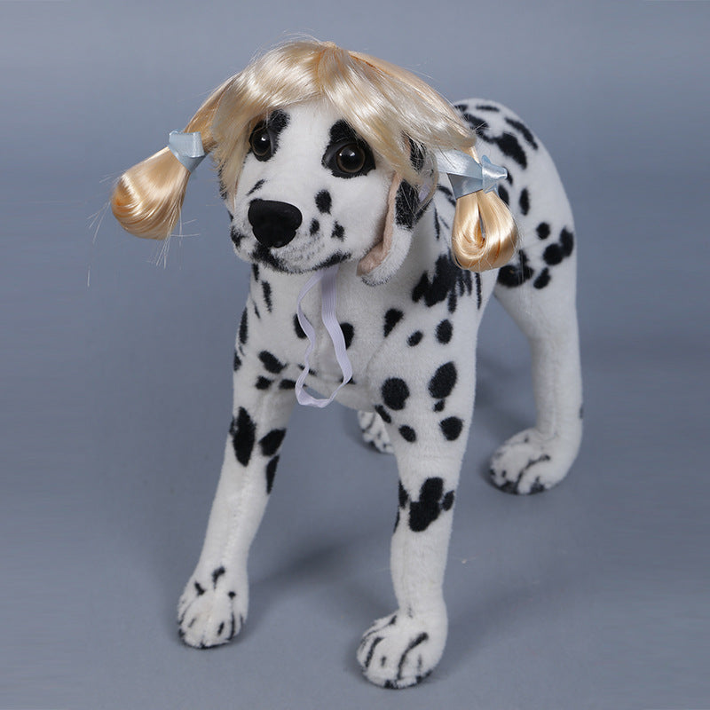 KFX-5564861 Dog Wig with Double Braid for Funny Costumes and Performance Props