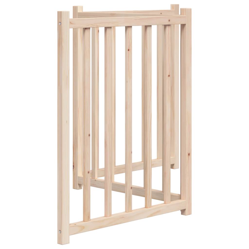 KFX-5565117 Foldable 3-Piece Dog Gate, 150 cm, Solid Fir Wood, Easy Install, Durable Design