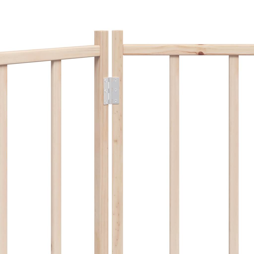 KFX-5565117 Foldable 3-Piece Dog Gate, 150 cm, Solid Fir Wood, Easy Install, Durable Design