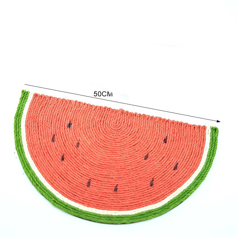 KFX-5566013 Sisal Watermelon-Shaped Cat Scratch Board for Entertaining Scratching Fun