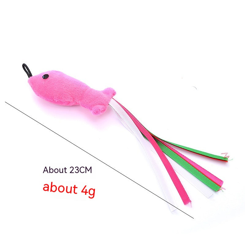 KFX-5566653 Colorful Cat Teaser Feather Replacement Heads for Engaging Pet Play