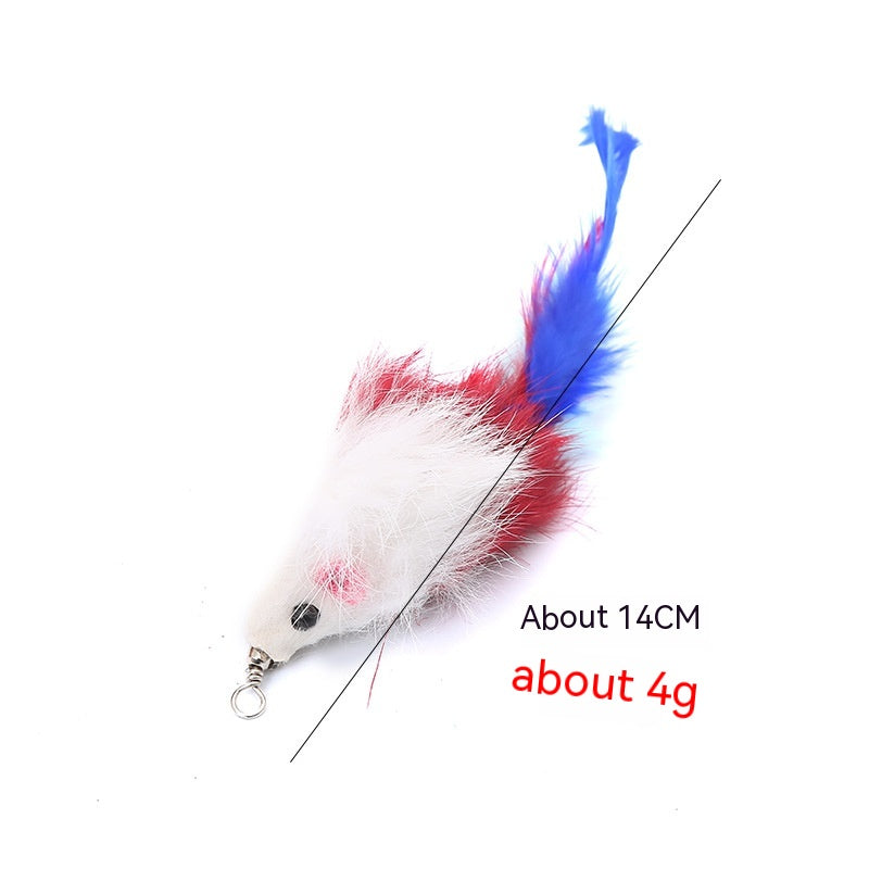 KFX-5566653 Colorful Cat Teaser Feather Replacement Heads for Engaging Pet Play