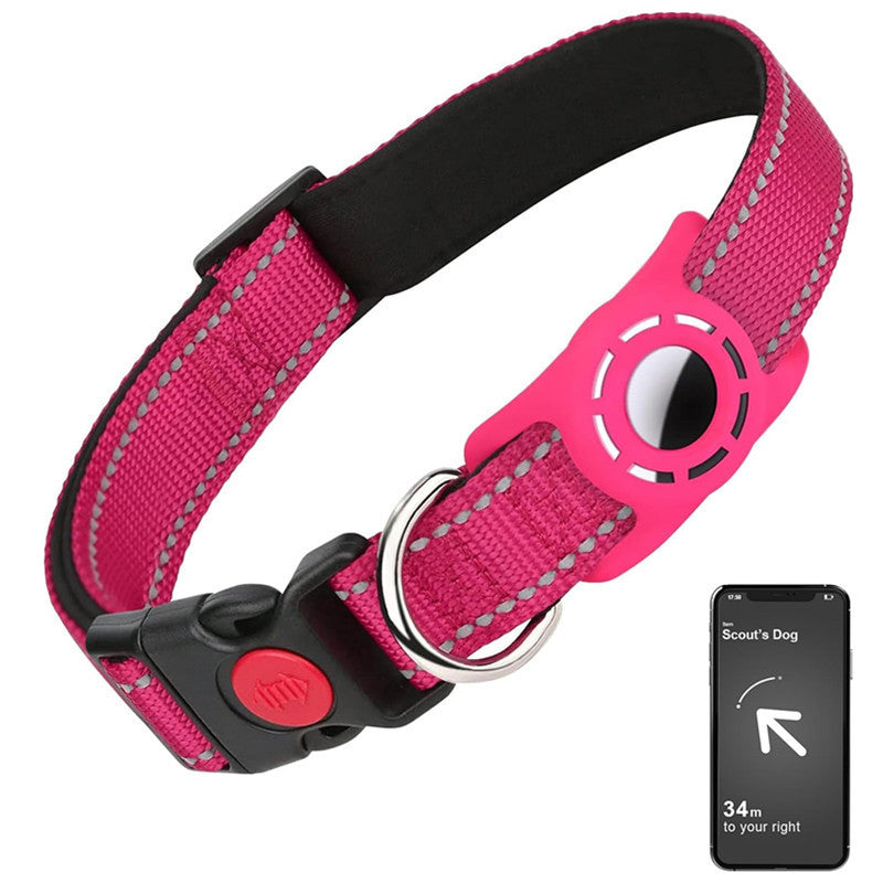 KFX-5567805 Reflective Nylon Dog Collar with Monochrome Options for All Seasons