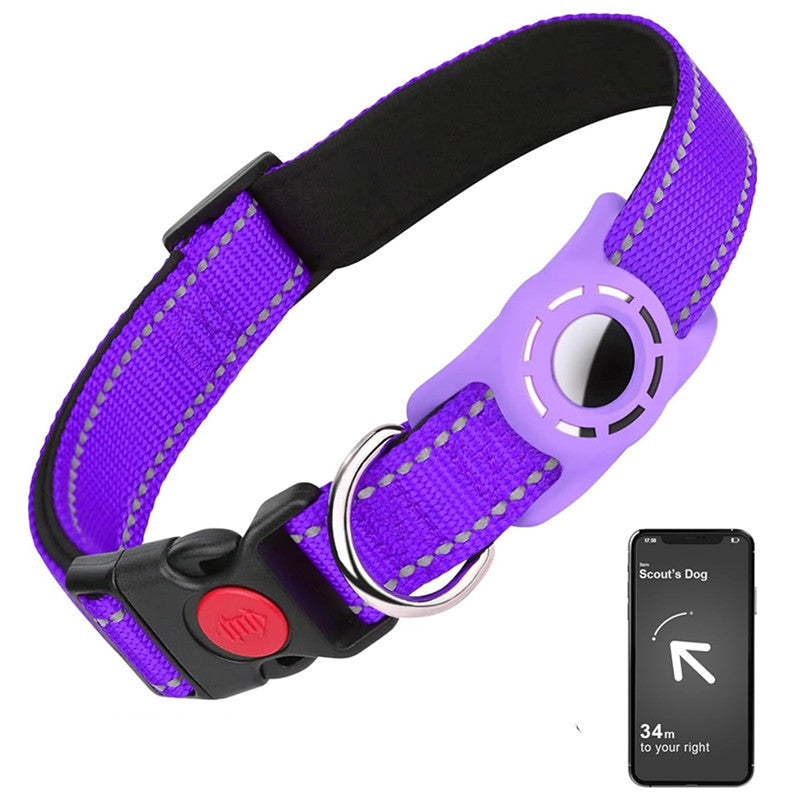 KFX-5567805 Reflective Nylon Dog Collar with Monochrome Options for All Seasons