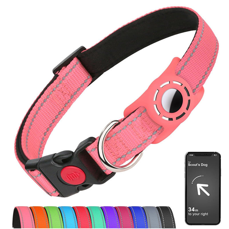 KFX-5567805 Reflective Nylon Dog Collar with Monochrome Options for All Seasons