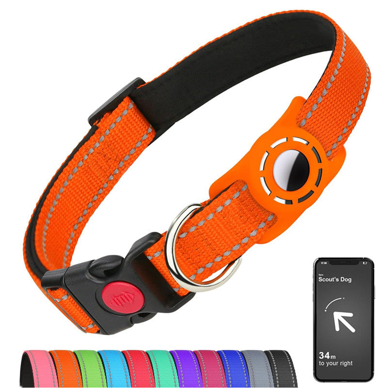 KFX-5567805 Reflective Nylon Dog Collar with Monochrome Options for All Seasons