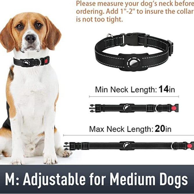 KFX-5567805 Reflective Nylon Dog Collar with Monochrome Options for All Seasons