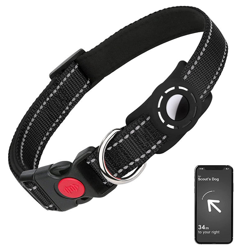 KFX-5567805 Reflective Nylon Dog Collar with Monochrome Options for All Seasons