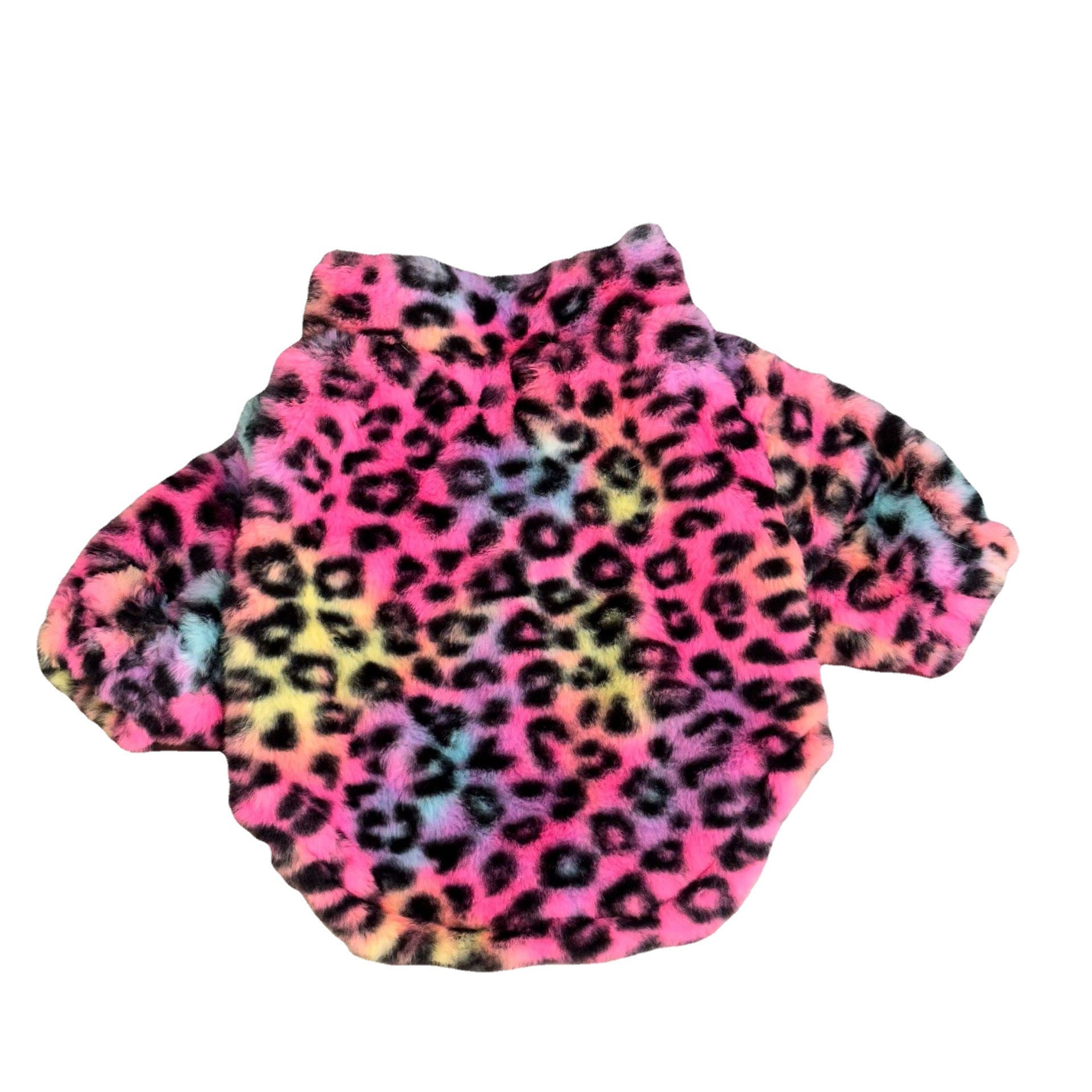 KFX-5568189 Colorful Leopard Print Velvet Coat for Pets in Various Sizes S-XXL