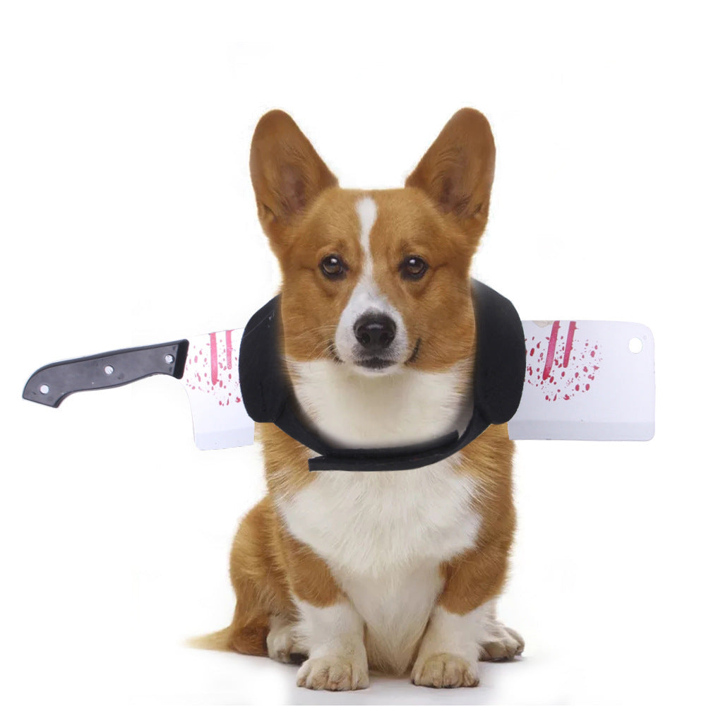 KFX-5569981 Pet Halloween Costume Vest with Bloody Knife Design for Dogs and Cats