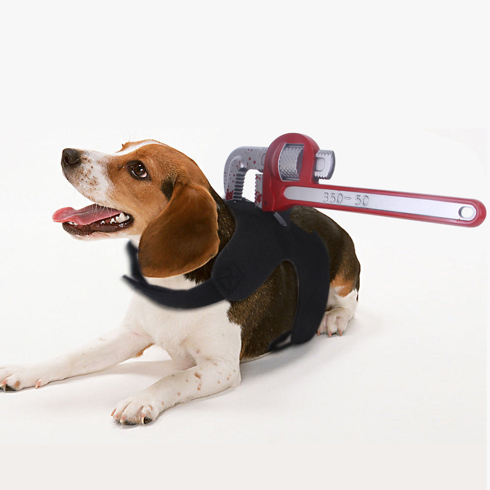 KFX-5569981 Pet Halloween Costume Vest with Bloody Knife Design for Dogs and Cats