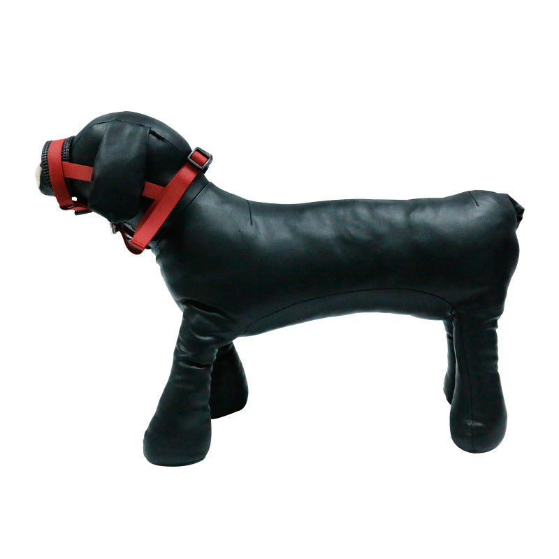 KFX-5573565 Anti-Eating Dog Muzzle with Adjustable Bib - PVC Encapsulation, Multiple Sizes Available