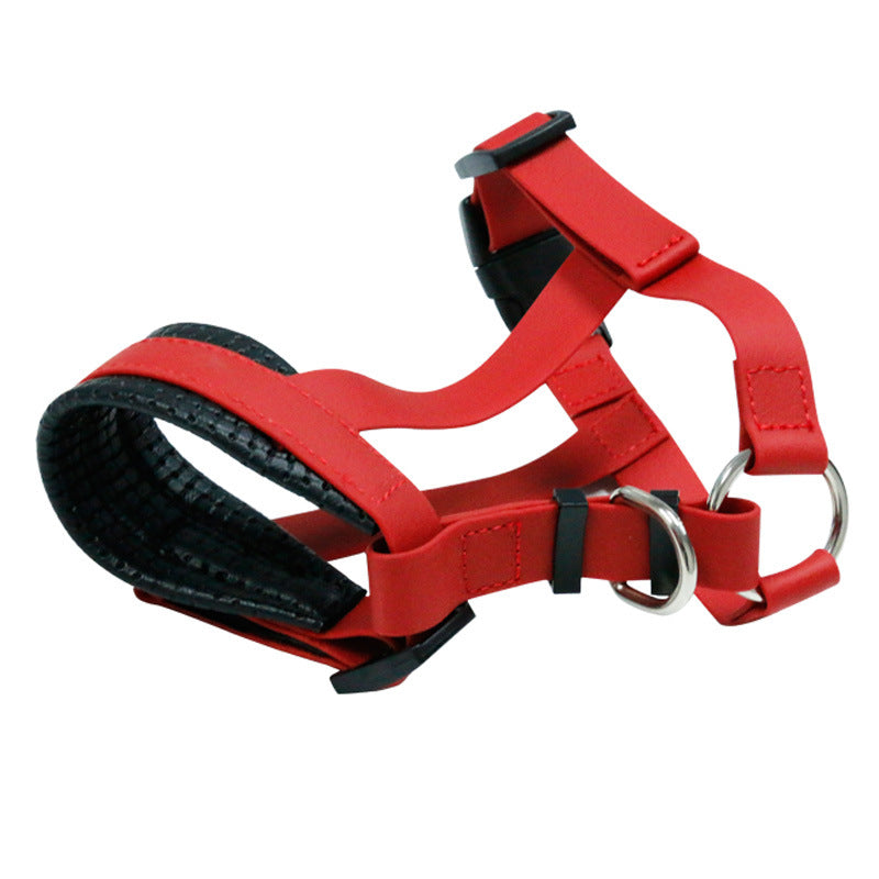 KFX-5573565 Anti-Eating Dog Muzzle with Adjustable Bib - PVC Encapsulation, Multiple Sizes Available