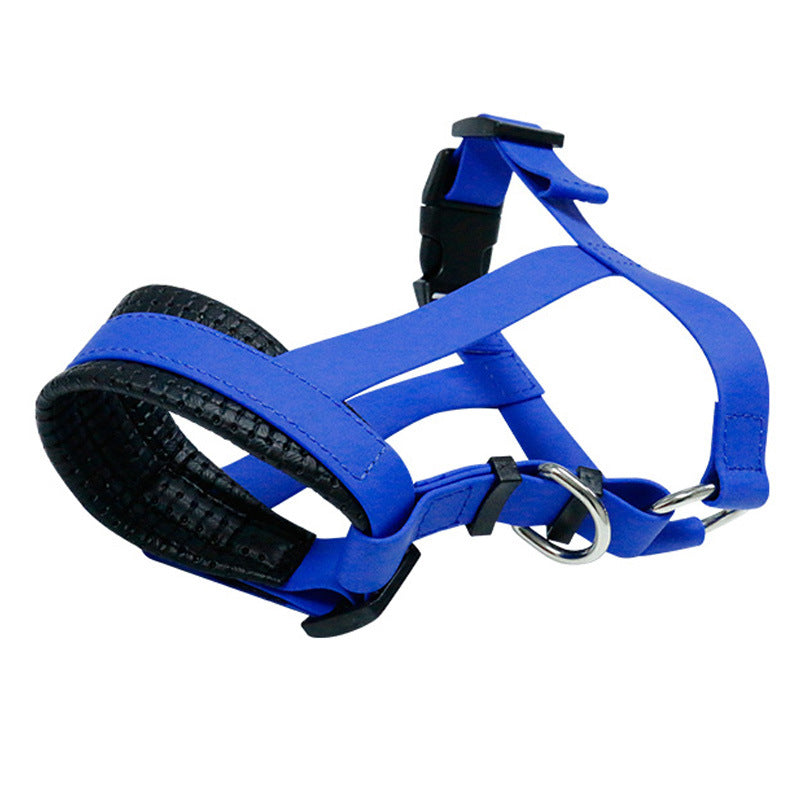 KFX-5573565 Anti-Eating Dog Muzzle with Adjustable Bib - PVC Encapsulation, Multiple Sizes Available