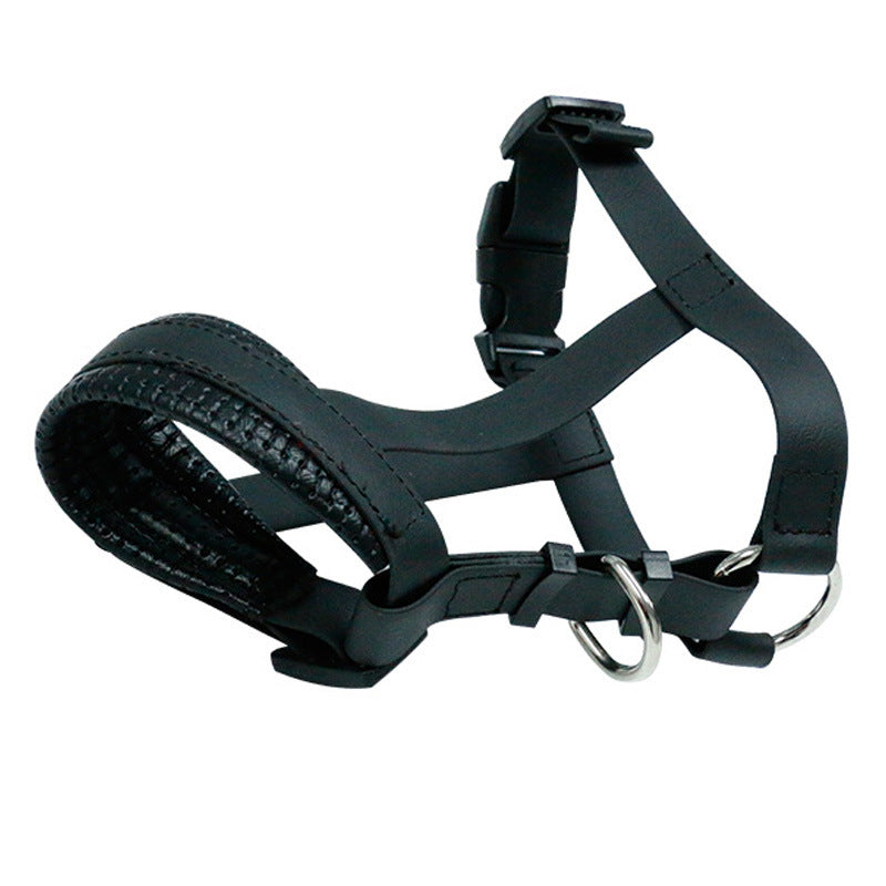 KFX-5573565 Anti-Eating Dog Muzzle with Adjustable Bib - PVC Encapsulation, Multiple Sizes Available