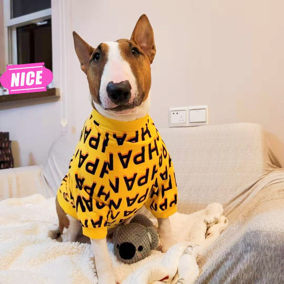 KFX-5573949 Simple Pet T-Shirt with Letter Print for Dogs in Various Sizes