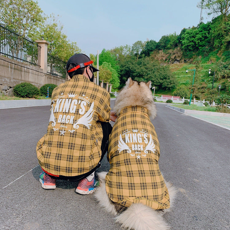 KFX-5576125 Casual Cotton Dog Shirt for Spring and Summer - Yellow Wing Design, Multiple Sizes Available