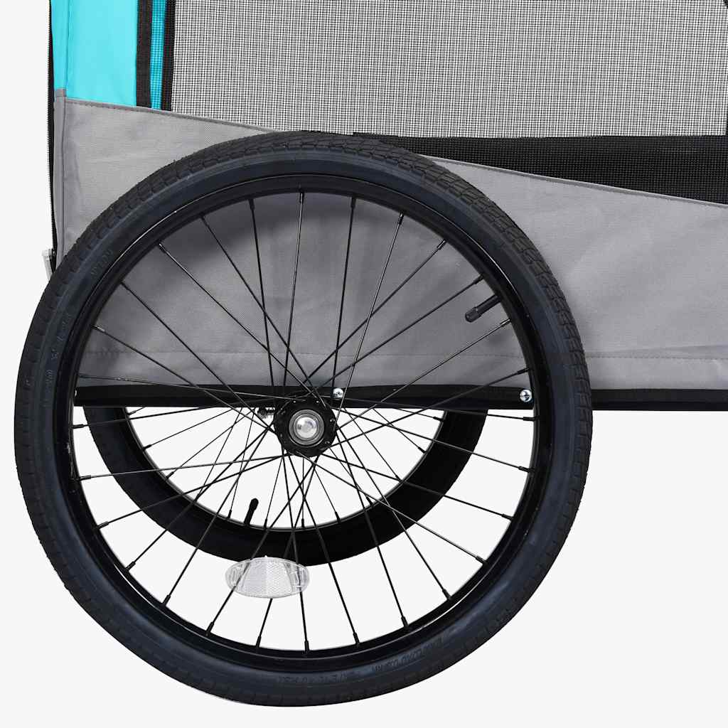 KFX-5577021 2-in-1 Dog Bicycle Trailer and Stroller with Suspension and Compact Storage