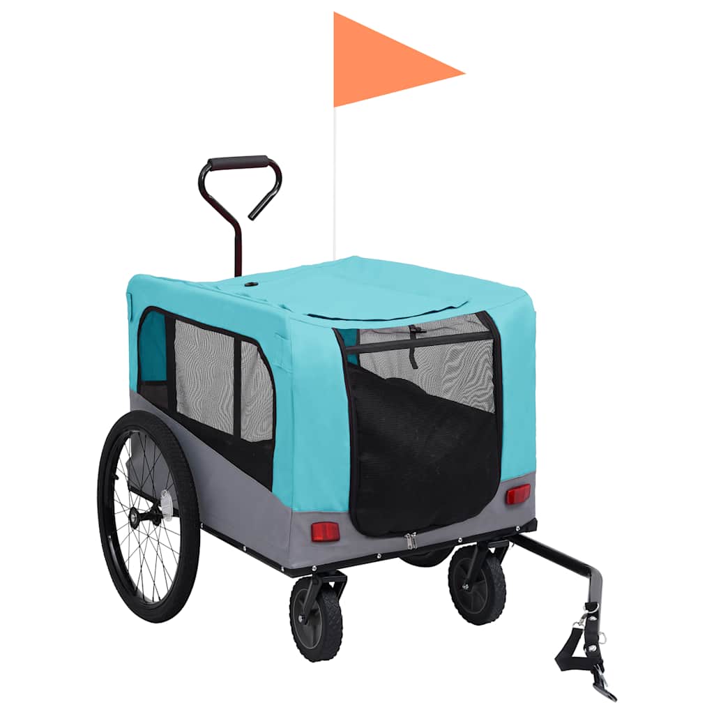KFX-5577021 2-in-1 Dog Bicycle Trailer and Stroller with Suspension and Compact Storage