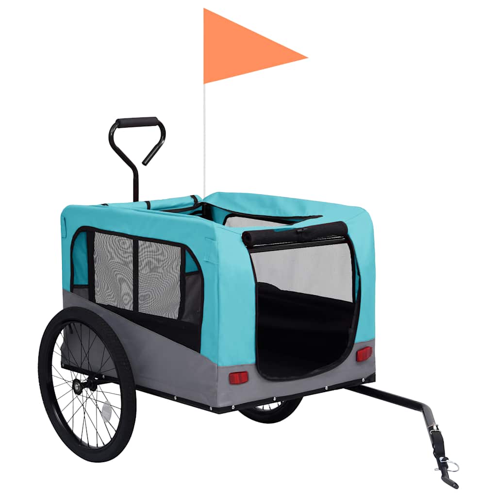 KFX-5577021 2-in-1 Dog Bicycle Trailer and Stroller with Suspension and Compact Storage