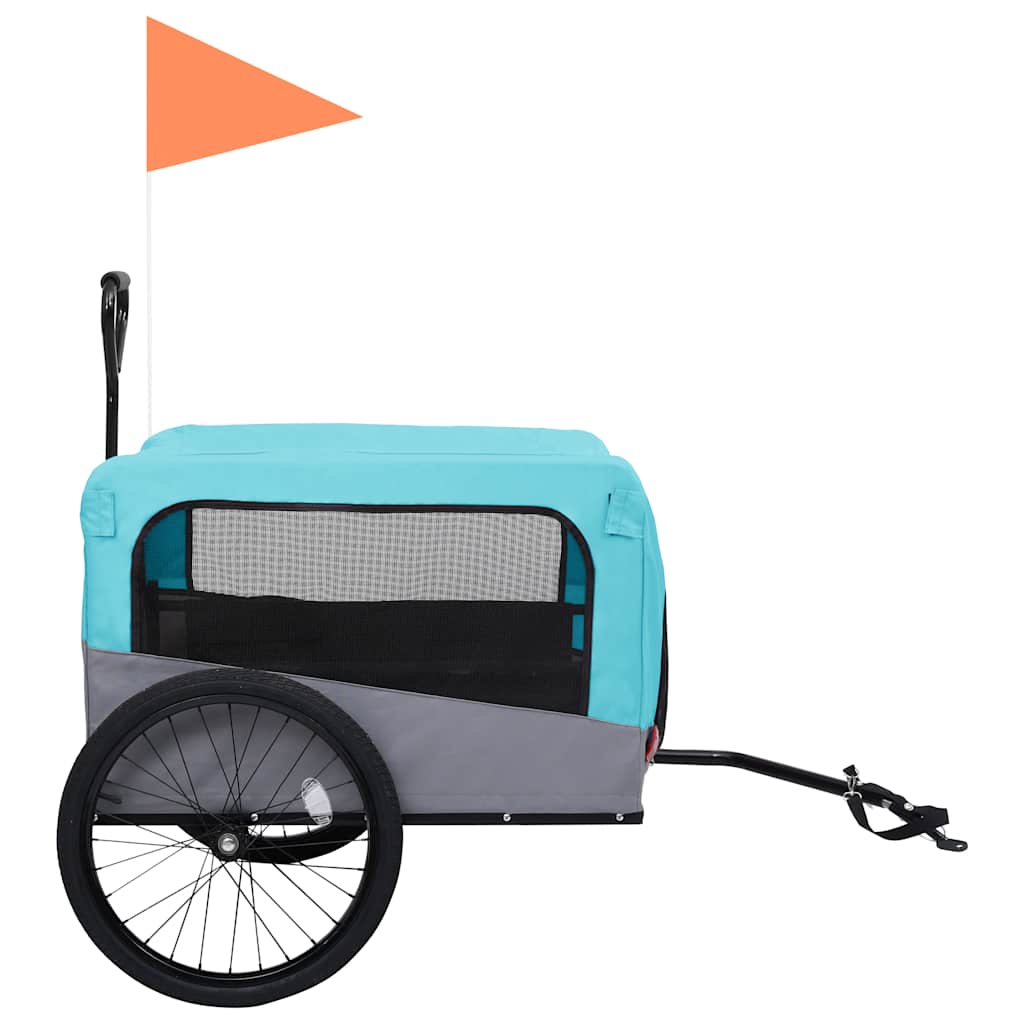 KFX-5577021 2-in-1 Dog Bicycle Trailer and Stroller with Suspension and Compact Storage