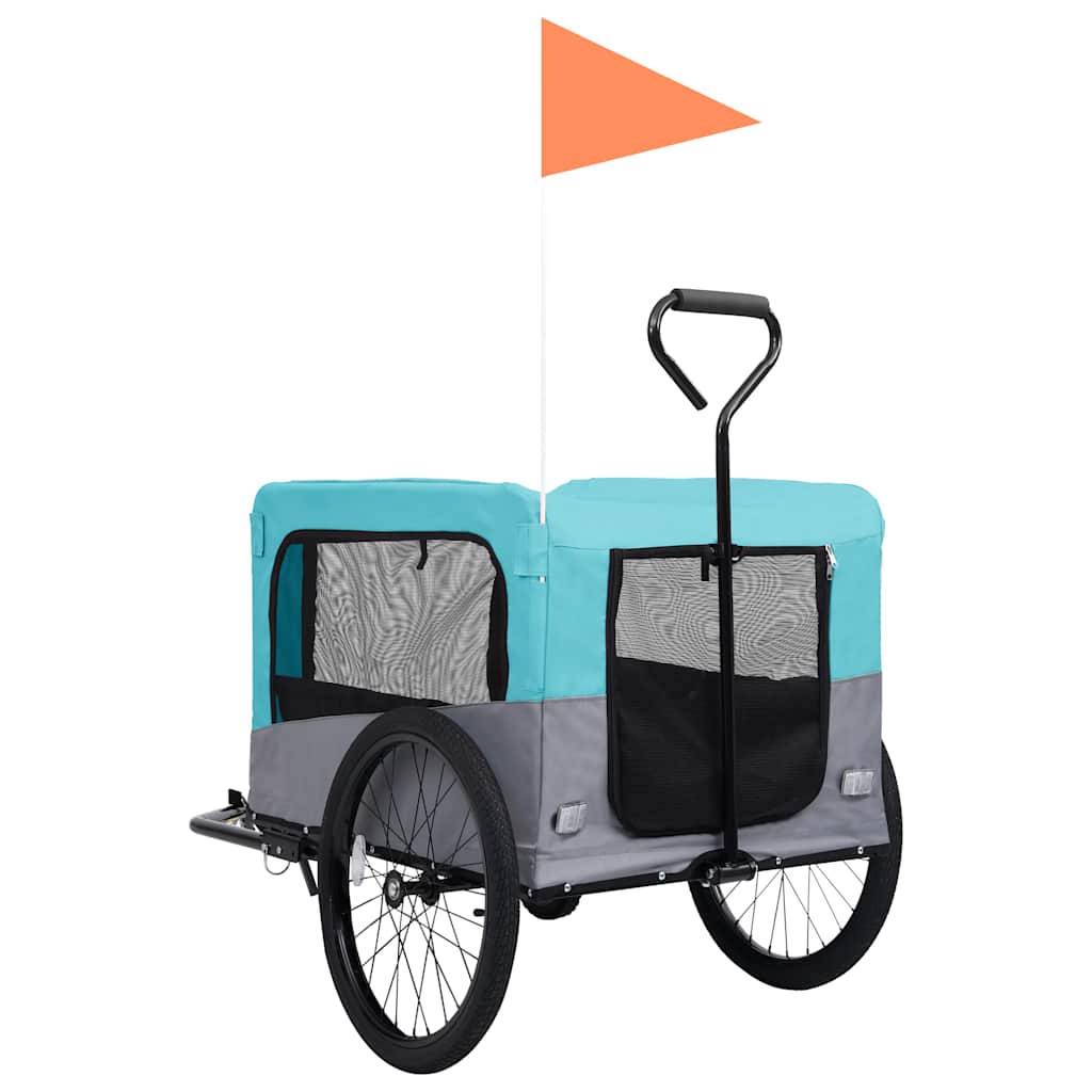 KFX-5577021 2-in-1 Dog Bicycle Trailer and Stroller with Suspension and Compact Storage