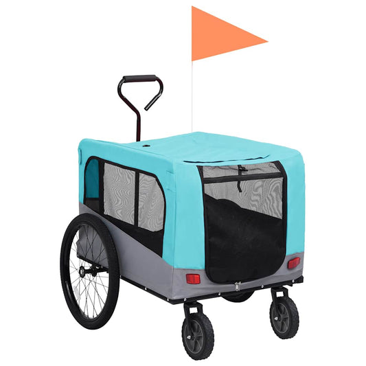 KFX-5577021 2-in-1 Dog Bicycle Trailer and Stroller with Suspension and Compact Storage