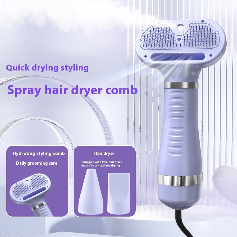 KFX-5577149 Pet Air Dryer with Integrated Hot Spray and One-Click Hair Removal - Multiple Color Options
