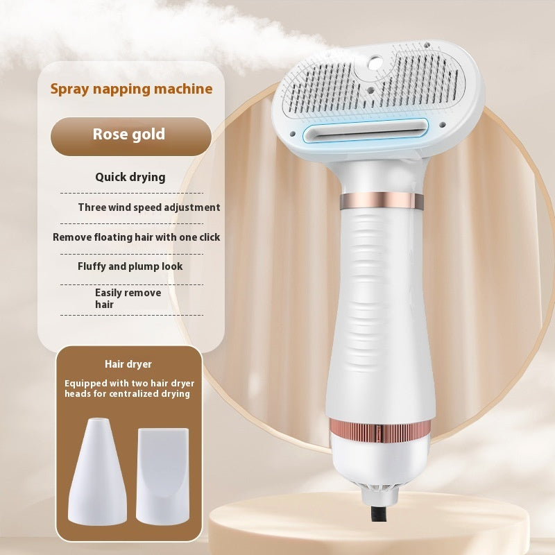 KFX-5577149 Pet Air Dryer with Integrated Hot Spray and One-Click Hair Removal - Multiple Color Options