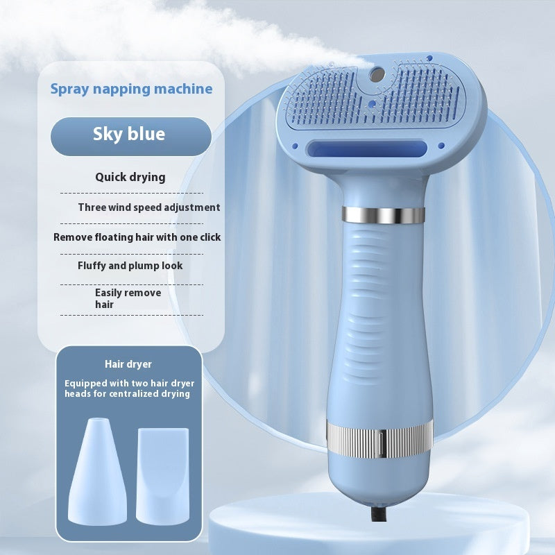 KFX-5577149 Pet Air Dryer with Integrated Hot Spray and One-Click Hair Removal - Multiple Color Options