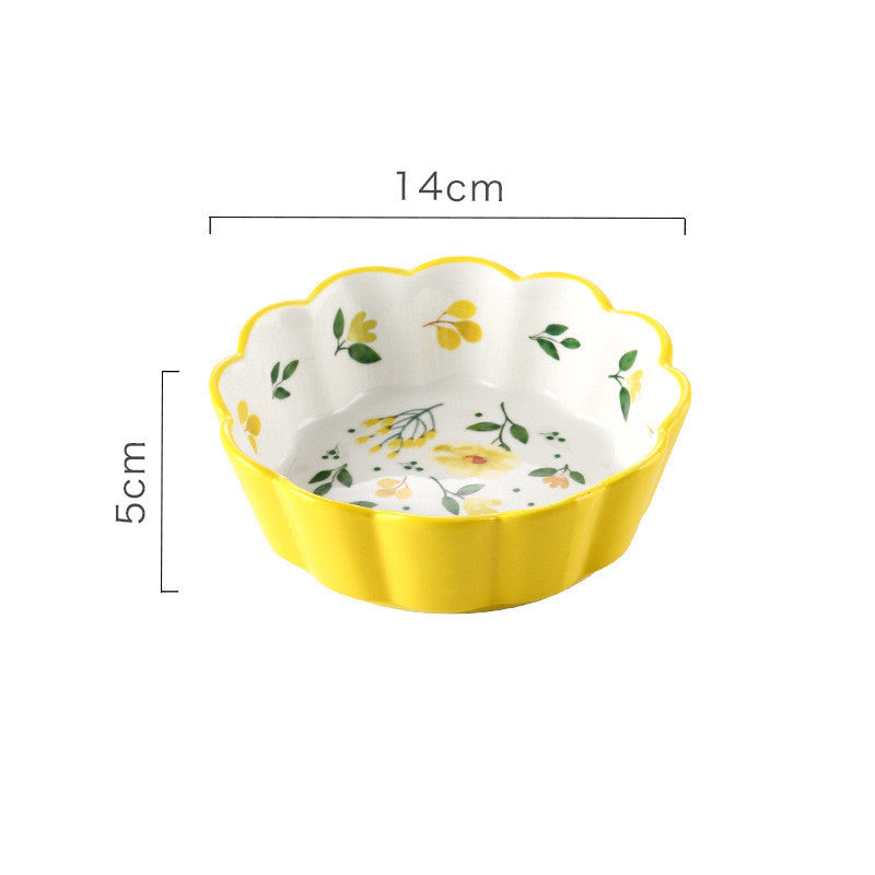KFX-5577533 Ceramic Pet Bowl with Bamboo Wood Tray - 450ml Capacity for Cats and Dogs