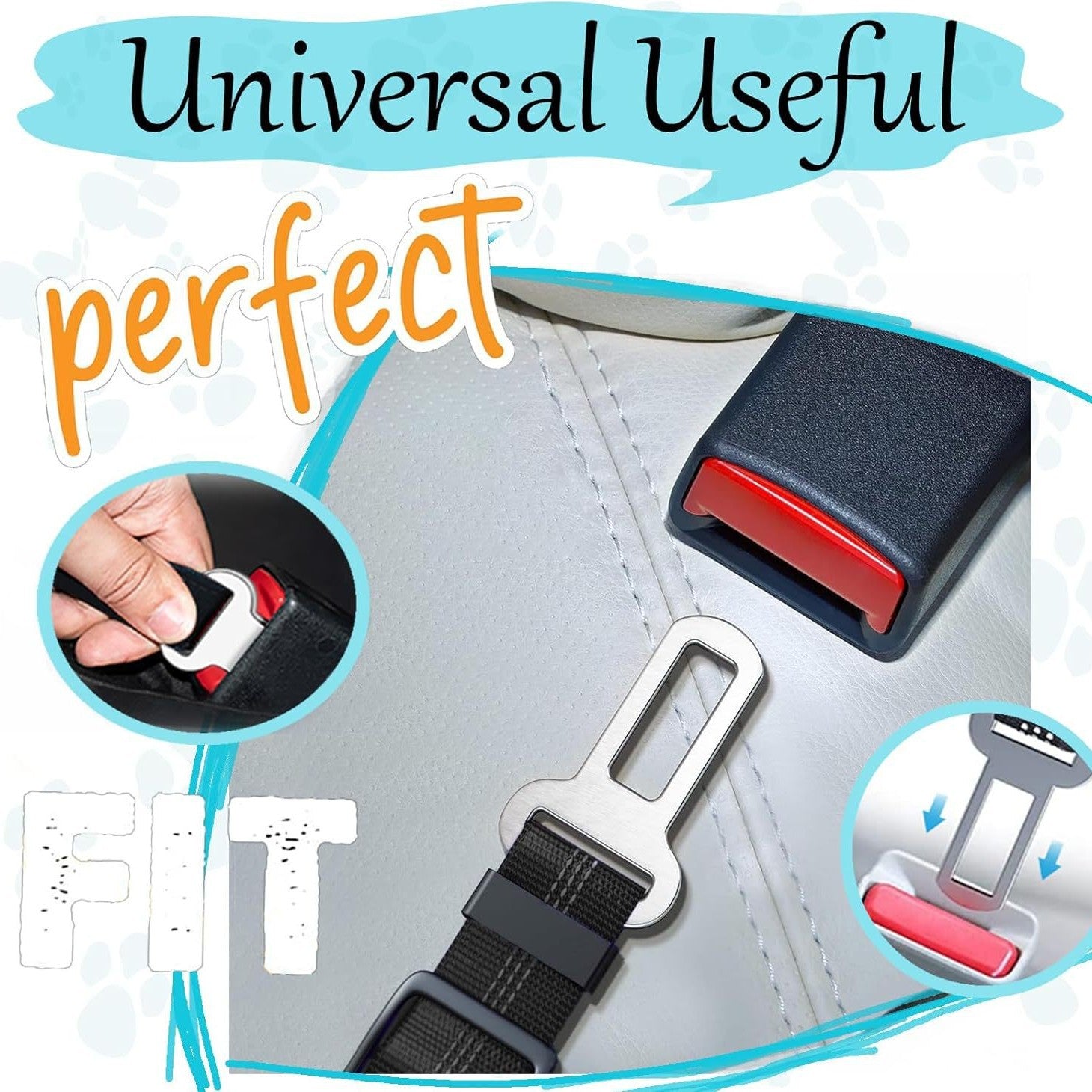 KFX-5581117 Retractable Dog Leash with Anti-Pull Car Seatbelt for Comfortable Walks