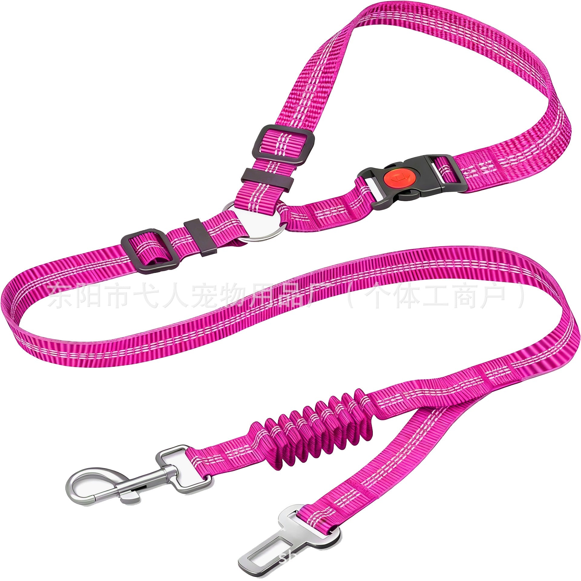 KFX-5581117 Retractable Dog Leash with Anti-Pull Car Seatbelt for Comfortable Walks
