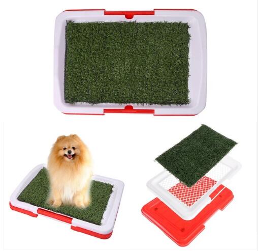 KFX-5582781 Indoor Dog Potty Training Mat with Simulation Grass - 3 Layers with Odor Resistance