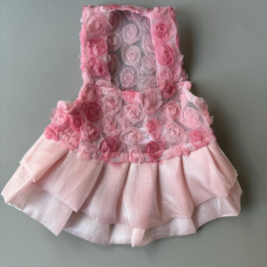 KFX-5587645 Rose Lace Pet Dress for Spring and Summer - XS, S, M, L, XL