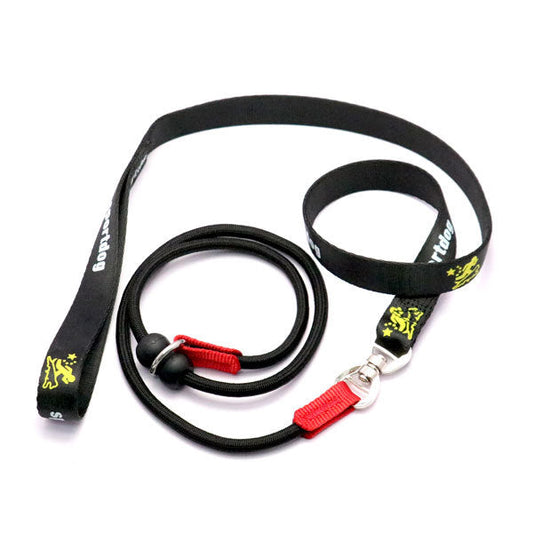 KFX-5588541 Durable Nylon Dog Training Rope for Effective Pet Control - 1.5m x 2cm, Black or Red